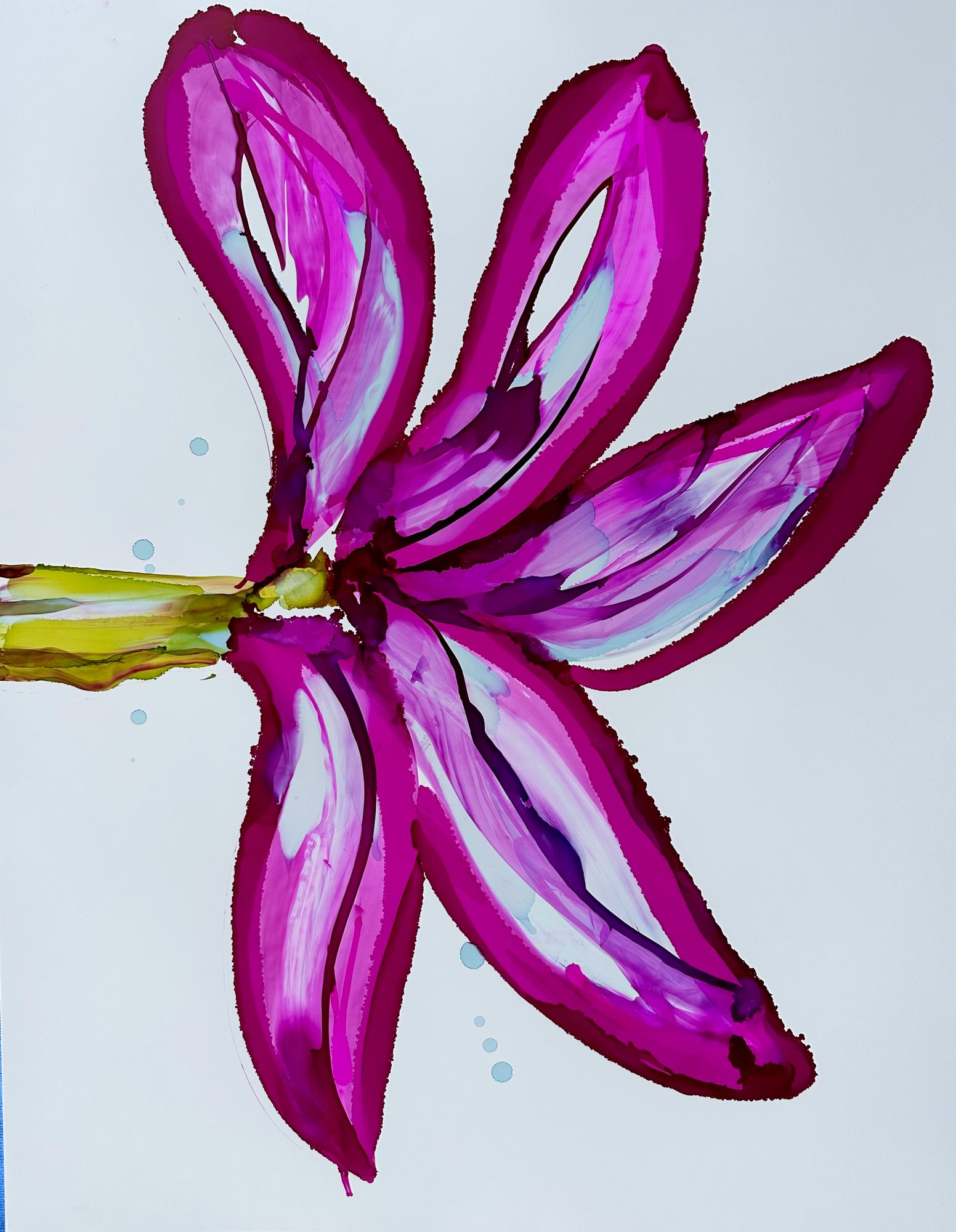 Magenta Study I, Acrylic on canvas, by Lisa Barth