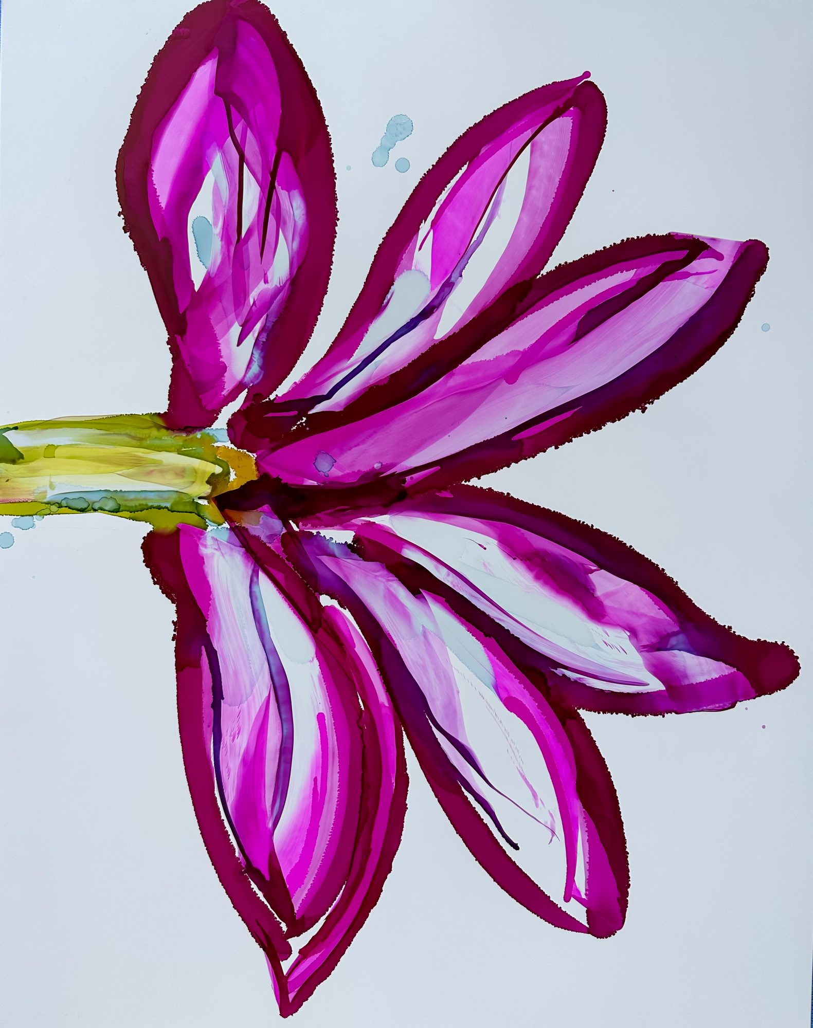 Magenta Study II, Acrylic on canvas, by Lisa Barth