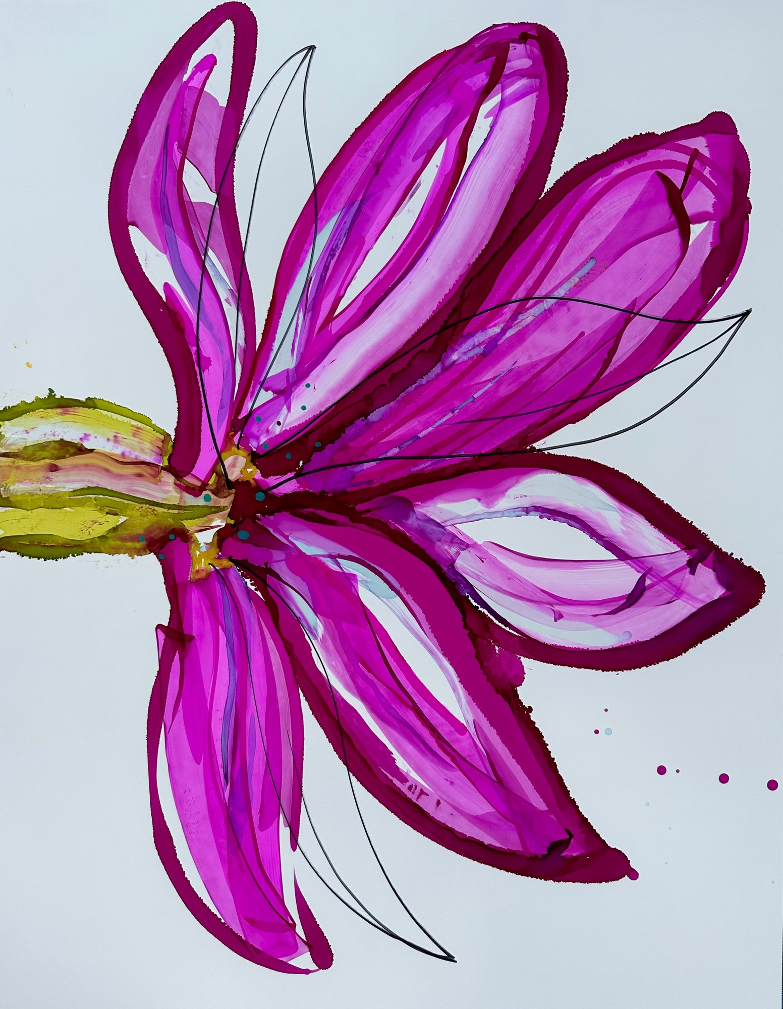 Magenta Study III, Acrylic on canvas, by Lisa Barth