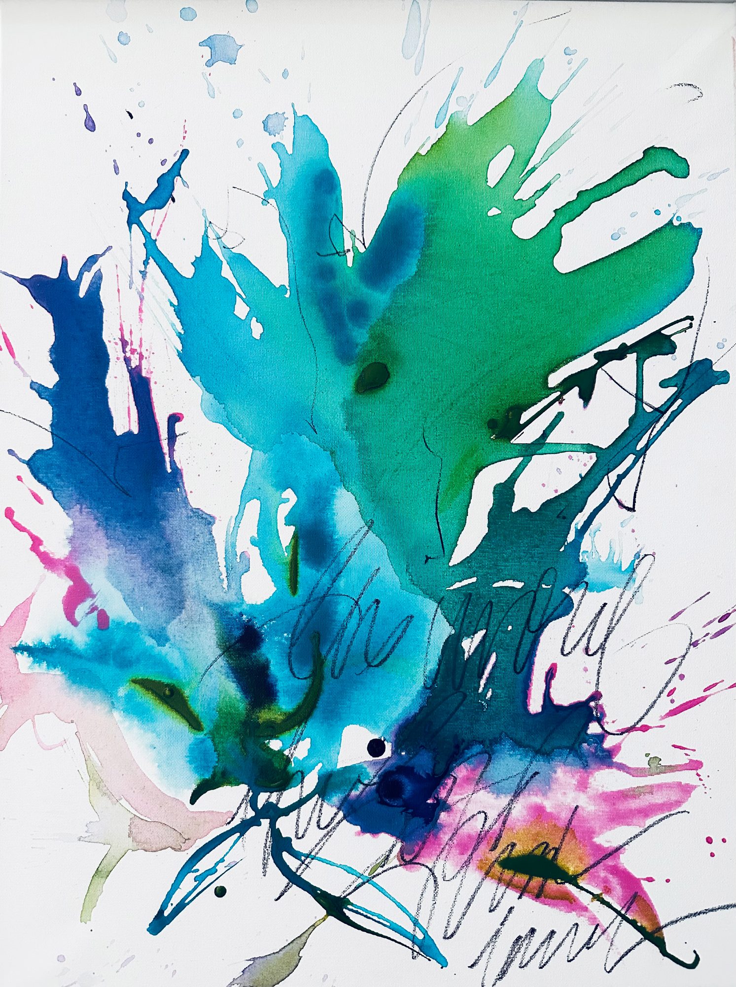 Sea Bloom, Acrylic on canvas, by Lisa Barth