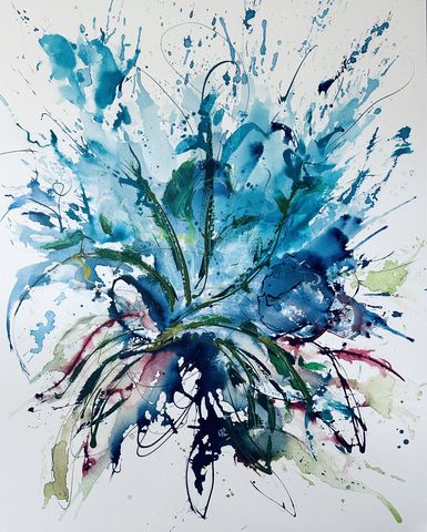 Blue Hibiscus by Lisa Barth